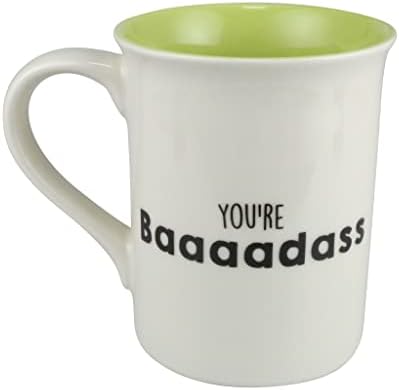 Enesco Nosso nome é lama Você é a caneca de café esculpida de cabra, 16 onças, multicolor