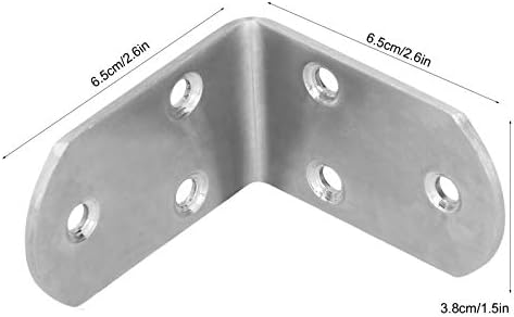 Brace de canto 10pcs móveis de prateleira de aço inoxidável Connector de suporte de ângulo reto