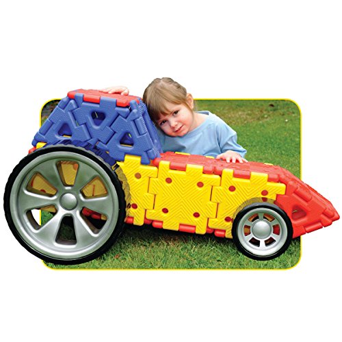 Polydron Kids Kids Giant Vehicer Builder Set Educational Construction Toy - multicolorido - Kit de construção de crianças para crianças