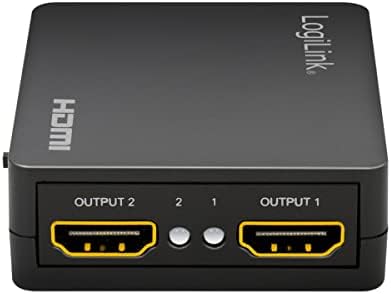 Logilink HD0032 - Splitter HDMI, porta 1x2, 4K/60 Hz, Downscaler, Pequeno