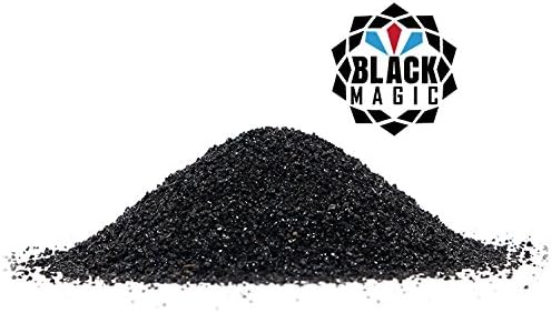 Black Magic Coal Slag Tamanho: 20-40 Média Fina: Limpeza Geral, Perfil Moderado, 2-3 mil, Basto de Metal Branco a Branco Metal Resultado