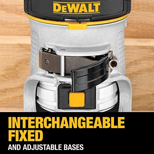 Dewalt DWP611PK 1,25 HP Torque máximo Variável Variável Speed ​​Combo Combo Kit com LED W/ DNP618 Guia de borda para roteador