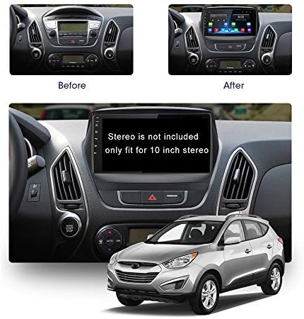 Painel de rádio de carro de 10,1 polegadas para Hyundai Tucson IX35 2010-2017 quadro estéreo