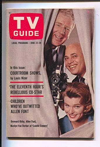 Guia de TV 6/22/1963 Cândida Allen Allen Funt-Eastern Illinois-No-NO-News Stand Copy-TV History-VF