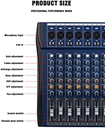 Mixer profissional Weymic CT-60 para gravar DJ Stage Karaoke Music Application W/USB Drive para entrada de gravação de computador,