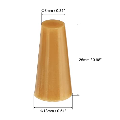 Meccanixity Silicone Rubber cônico Plug de 8 mm a 13mm cáqui sólido para revestimento em pó, pintura, anodização, revestimento, jateamento