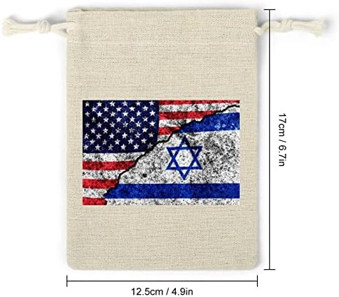 EUA e Israel em sacos de traços rachados Bolsas de doces bolsas de doces de doces reutilizáveis ​​e compactos de bolso multiuso