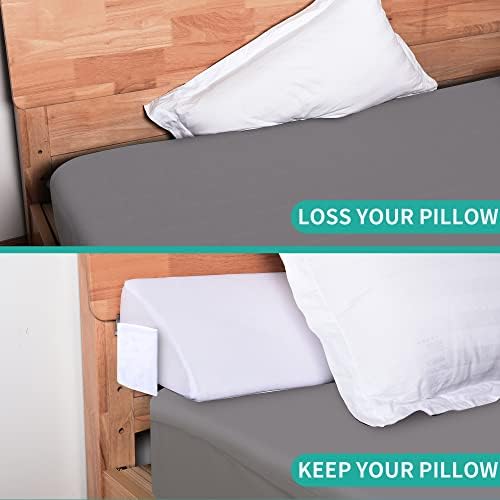 Almofado de cunha de cama king size moavica para cabeceira/colchão de combate entre seu colchão e cabeceira ou parede, enchimento