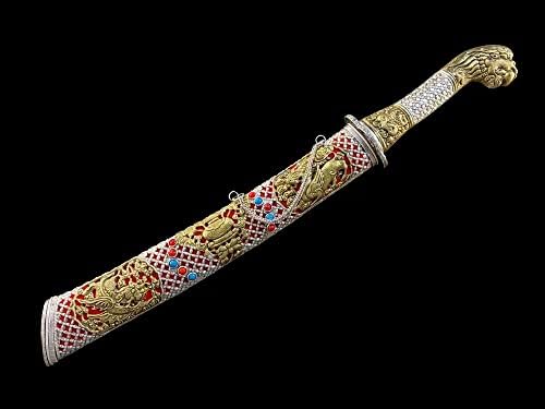 Faca tibetana de espada artesanal GLW