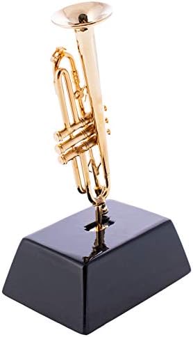 Broadway Gift Miniato Goldtone Trumpe de 6 polegadas estatueta decorativa com base