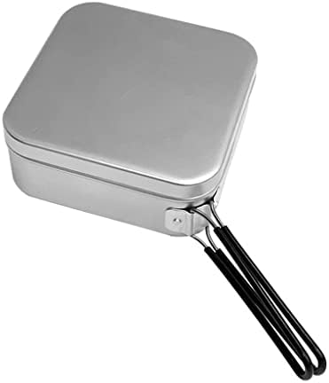 Zlxdp portátil alumínio quadrado lancheira pan acampamento cozinheira utensílios de cozinha bento tigela de alimentos