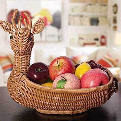 Animal Rattan Fruit Legal Storage Snack Snack Picnic Bread Best Cesto Servando Toys Organizer Box Table Sundries Decoração
