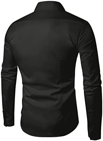 Camisa de linho para homens mais tamanho botão de tamanho relaxado camiseta lisa de manga longa para homens 2023 Slim Work Tops