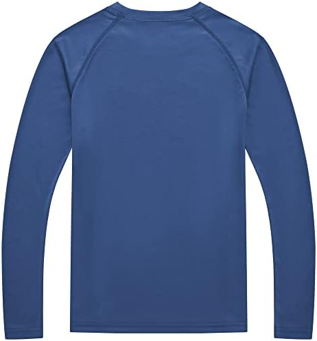 Camisa de natação de guarda e parafuso de garoto Manga longa UPF 50+ Proteção solar Camisetas jovens camisetas de pesca seca