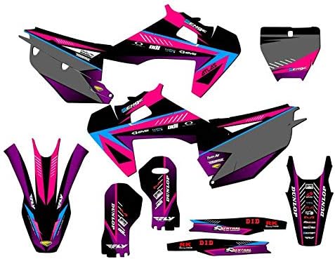 2019-2022 TX Surge Purple Senge Graphics Complete Kit com Rider I.D. Compatível com Husqvarna