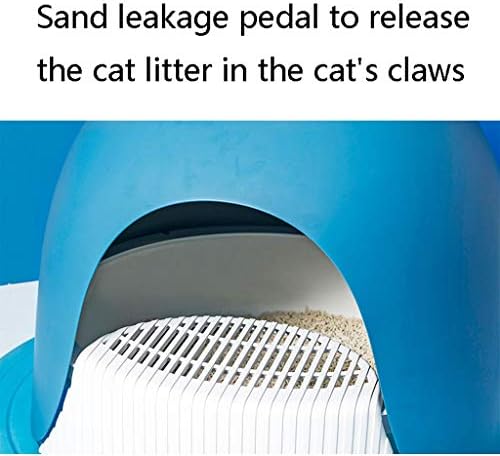 Caixa de areia de gato Caixa de areia de baleia grande totalmente fechada, suprimentos criativos de gato de gato de gato de gato de grande capacidade, fácil de limpar e durável panela de areia de gato