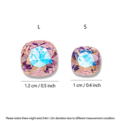 Quinestones de unhas quadradas conjuntos de diamantes artificiais pregos acessórios de arte de unhas decoração para salão de unhas