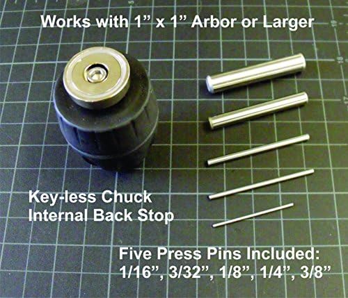 Arbor Press Magnetic Pin Press Pressione 3/8 Tool Chuck, APMT0.375…
