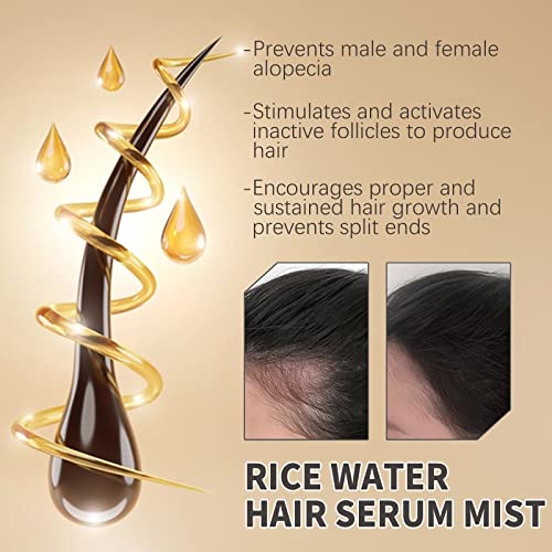 Cuidado com cabelo novo Cabinete de cabelo Cuidado com o shampoo de água de arroz e um spray de cabelo de água de arroz