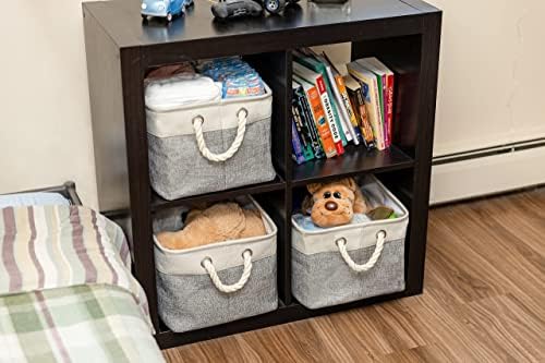 RNK Living - cesto de armazenamento para organizar o lar e o escritório - cesta de armazenamento de tecido - lixeira para