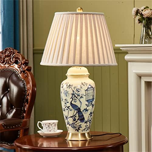 Sjydq American Copper Ceramic Table Lamp Room de sala de estar quarto de decoração da lâmpada de lâmpada de lâmpada