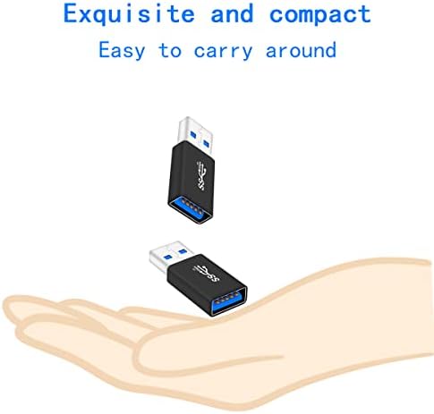 USB Um homem para um ADAPOR FEMAN ADAPOR USB 3.0 Couplador masculino para fêmea Tipo A Adaptador Superspeed 5 Gbps Ponte do conector da porta USB [4 pacote]