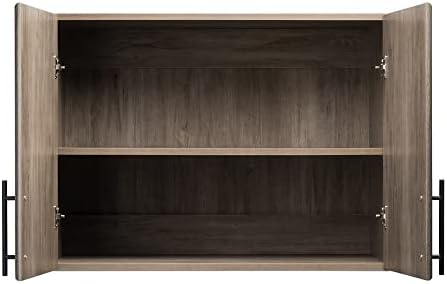 Prepac Elite 2 Portas Montou o armário de armazenamento de parede, 16 D x 32 W x 24 , cinza Drifted Grey