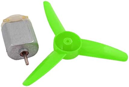 X-Dree F130 DC 9V 18000rpm Mini Motor Elétrico W 3 Vanes Verde Hélice Para Modelo RC (F130 DC 9V 18000rpm Mini Motor Elécrico