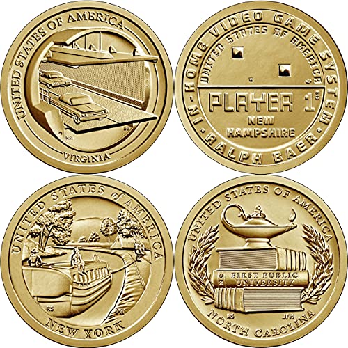 2021 d American Innovation 4 Coin Conjunto de 1 dólar Denver Mint Uncirculated
