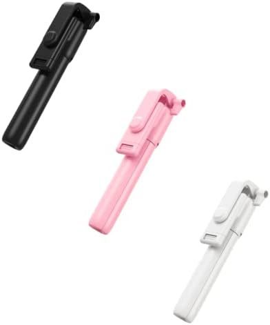 TUS Tripé e Selfie Stick, compatíveis com todos os telefones, remoto Bluetooth, 3 em 1 luz LED, extensão de 40