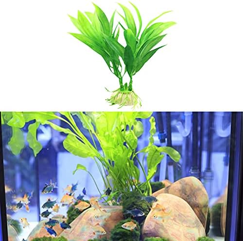 Planta de decoração de aquário de bluelãs Planta realista de aquário verde realista Planta plástica Plantas artificiais