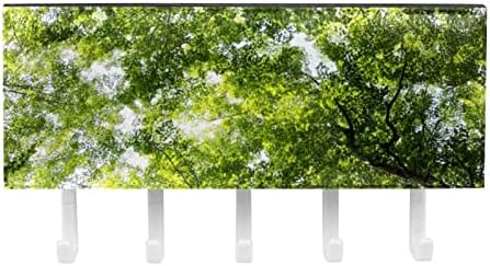Ganchos de parede de Guerotkr, ganchos pendurados, ganchos pegajosos para pendurar, florestas no céu da árvore de plantas verdes