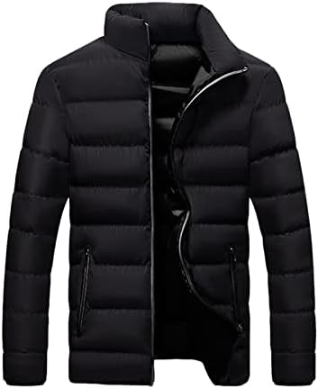 Jackets de inverno Yokwi para homens, casaco de jaqueta leve e com capuz de capuz para masculino