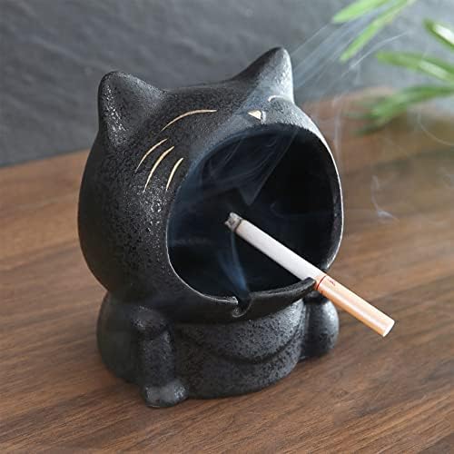 Cinzas de cigarro de gato fofo cinzeiros de cerâmica cinzeiros anti-fly cinhtray desenho animado de gato de charuto de charuto para