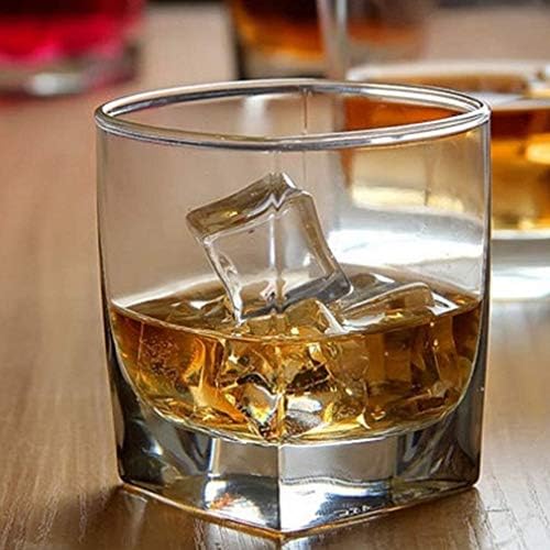 Conjunto de vidro de uísque de 4, copos de bourbon para coquetéis à moda antiga, copos, decantadores de bebidas de vidro de rochas perfeitas