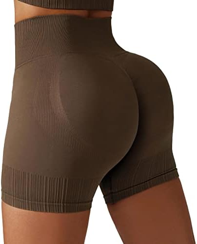 Shorts de ioga de spandex de cintura alta feminina para barriga de bicicleta Soft Womens Yoga Workout Athletic Sports