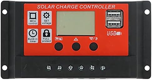WALFRONT 30A PWM SOLAR CHARGE Controller LCD Auto Solar Power Painel Regulador MPPT Porta USB dupla para sistema de módulo fotovoltaico