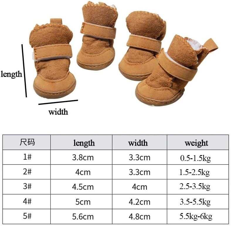 Lepsjgc Autumn Winter Cotton Pet Shoes Anti Slip Quente Sapatos Produados a Cold Boots Roupas de estimação