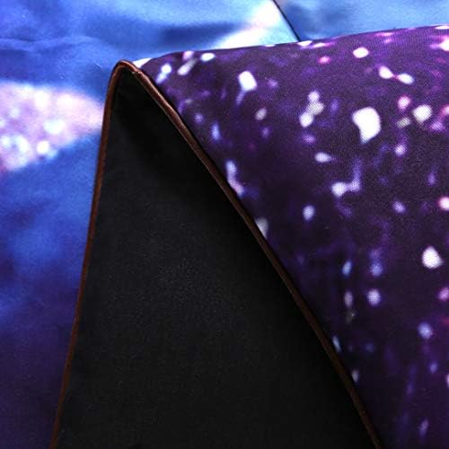 WowElife 5 peças Galaxy Unicorn Consolador conjunto 3D Fly Unicorn Galaxy Bedding com edredom, lençol plano, folha