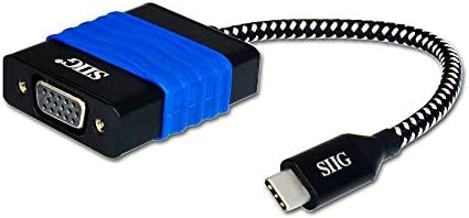 Siig USB Tipo C para VGA Adaptador com Thunderbolt 3 Compatibilidade suportando até 1080p Full HD, Modo Alt DisplayPort Requerido