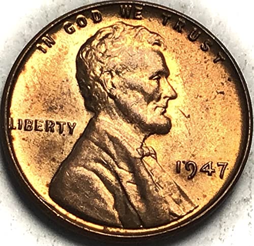 1947 P Lincoln Wheat Cent Red Penny Seller Mint State