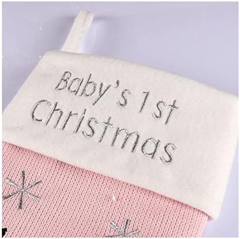 Deflab meias de meias de Natal de cervos rosa, meias de padrões de decoração de árvores de Natal, bolsas, meias de Natal,