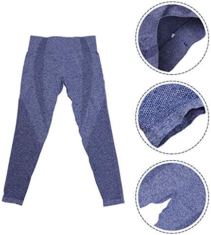 1 par de calças de corrida esbeltas- resistente a desgaste de calças de ioga de ioga decors de festas domésticas