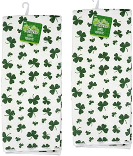 Towels Shamrock do dia de São Patrício, conjunto de 2