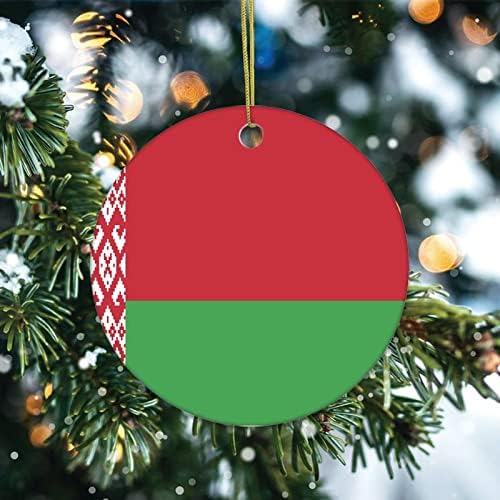 Ornamentos de Natal vintage canada ornamento de cerâmica bandeira nacional ornamento retro 3 polegadas árvores de natal ornamentos para amiga da família Presente Decoração de casa de férias