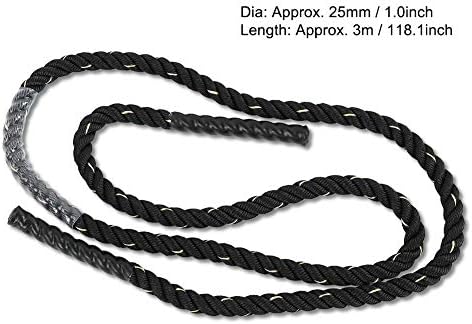 Dioche Battle Rope, 1,0 polegada de treinamento de exercícios de batalha pesada corda - 9,8 pés comprimento de treino corda para