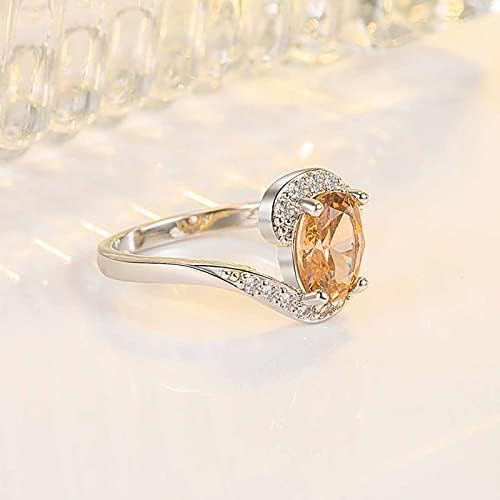 Engajamento Round Cut Zircon Rings de casamento Mulheres anéis de jóias Anéis de noivado de anel de diamante completo Anéis