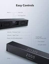 Taotronics Gaming Computer Speaker, Dual Pood Pood Pood Drivers 7W PC Barra de som, luz RGB colorida, Bluetooth 5.0 ou 3,5 mm