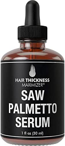 SAW Palmetto Oil para o crescimento do cabelo. Haxa de cabelo + hidratante para mulheres, homens. Tratamento de couro de soro de crescimento