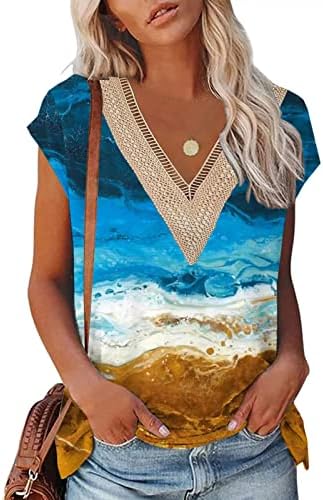 2023 Tamas de manga de tampa para mulheres Tanque de tanques de verão Camisetas de pescoço básicas camisetas de túnica floral blusas confortáveis